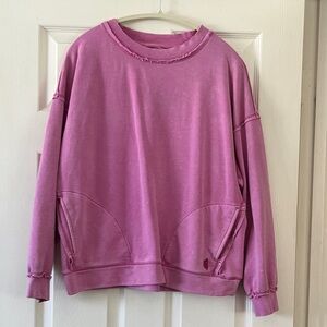Free People Movement Metti Crew Pink  Sweatshirt Size S